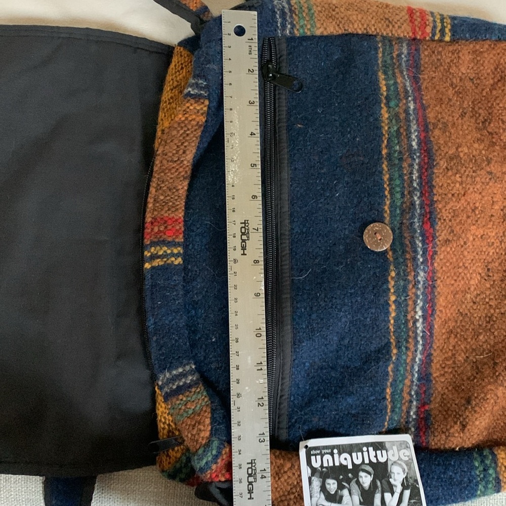 UNIQUE BATIK 100% WOOL HANDMADE IN GUATEMALA MESSENGER CROSSBODY BAG ADJ… - Picture 15 of 16
